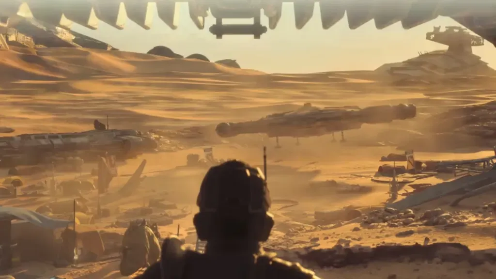 Terceira imagem de gameplay de Star Wars Galactic Racer com diferentes naves