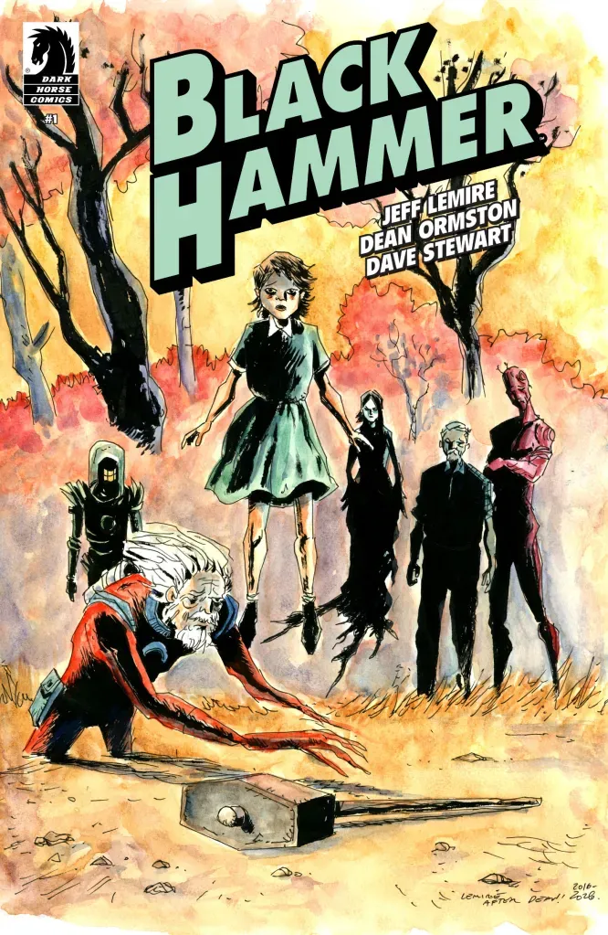 Capa variante da edição fac-símile de Black Hammer #1