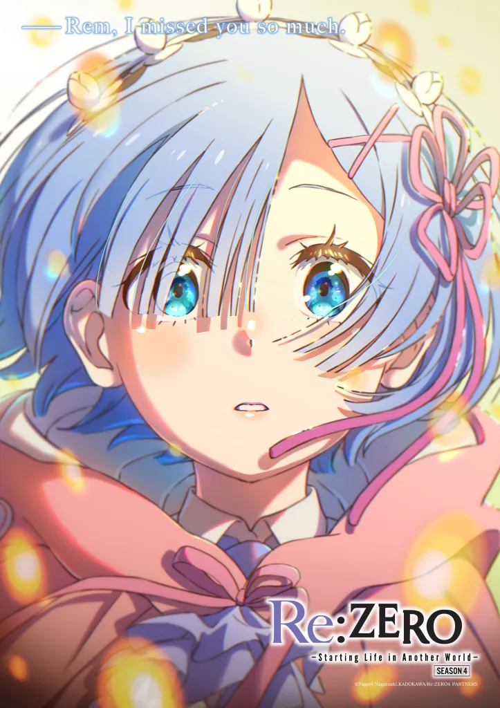 Pôster promocional de Re:Zero com Rem no final da 4ª temporada