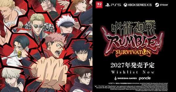 Jujutsu Kaisen Rumble: Lançamento do jogo é adiado para 2027