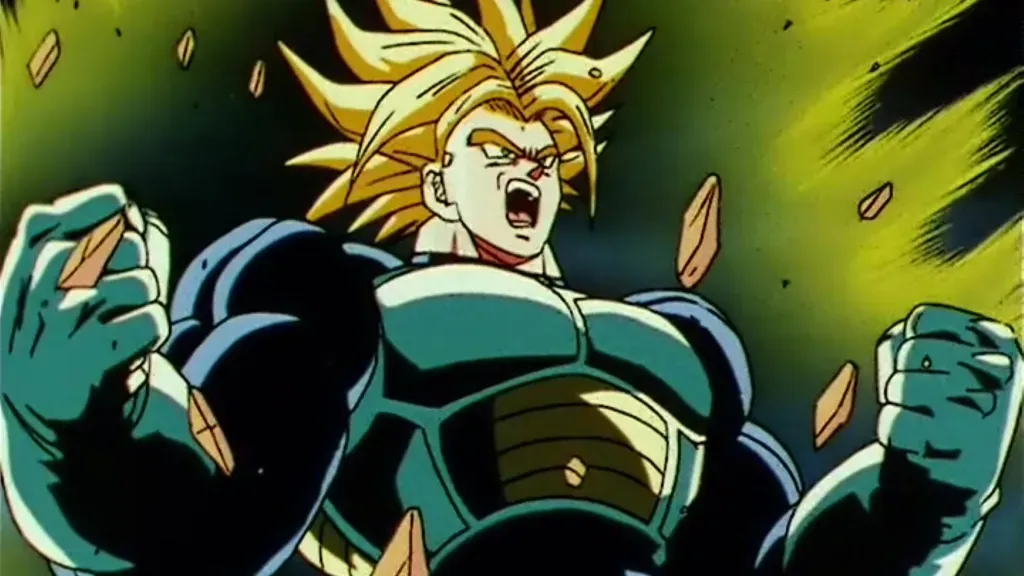 Future Trunks transformado em Super Saiyajin