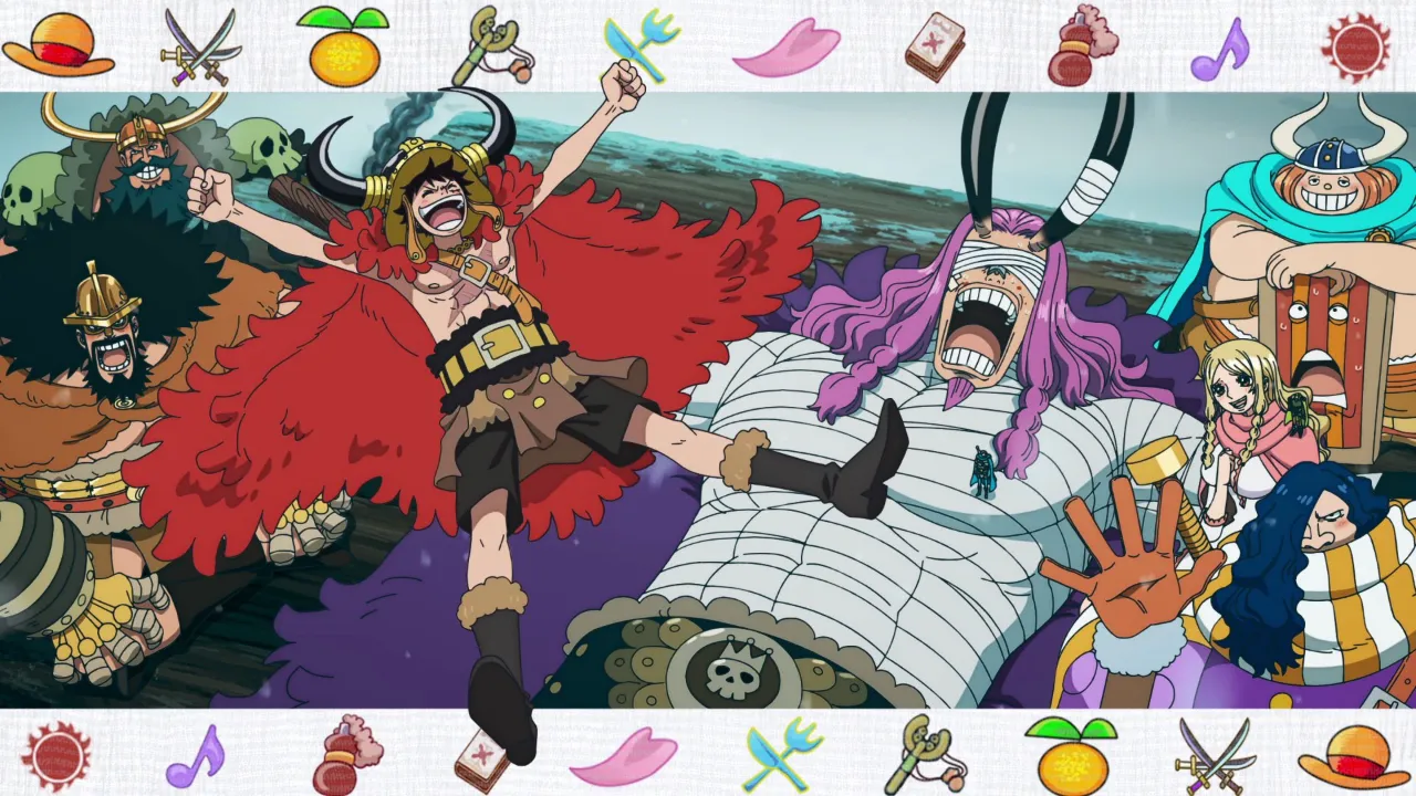 Cartão de encerramento do episódio 1180 de One Piece