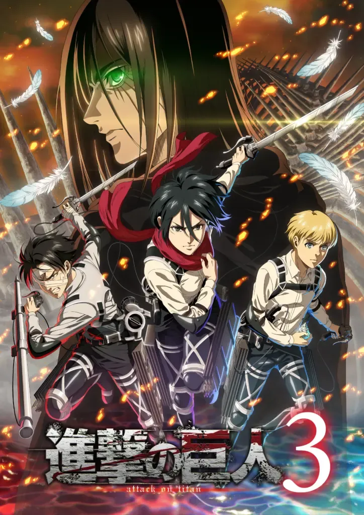 Pôster promocional da abertura animada de Attack on Titan 3
