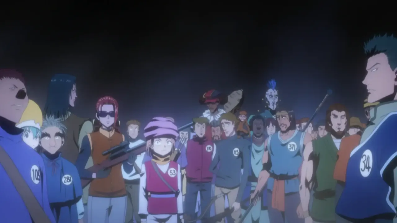 Cena do Exame Hunter em Hunter x Hunter