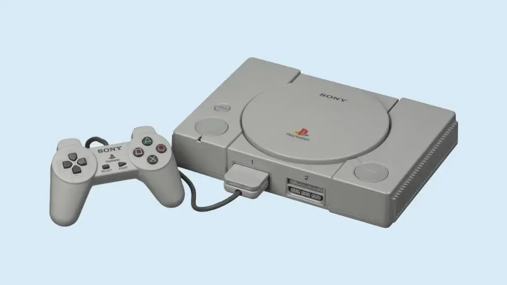 Console PlayStation 1 original que servirá de base para o set de LEGO
