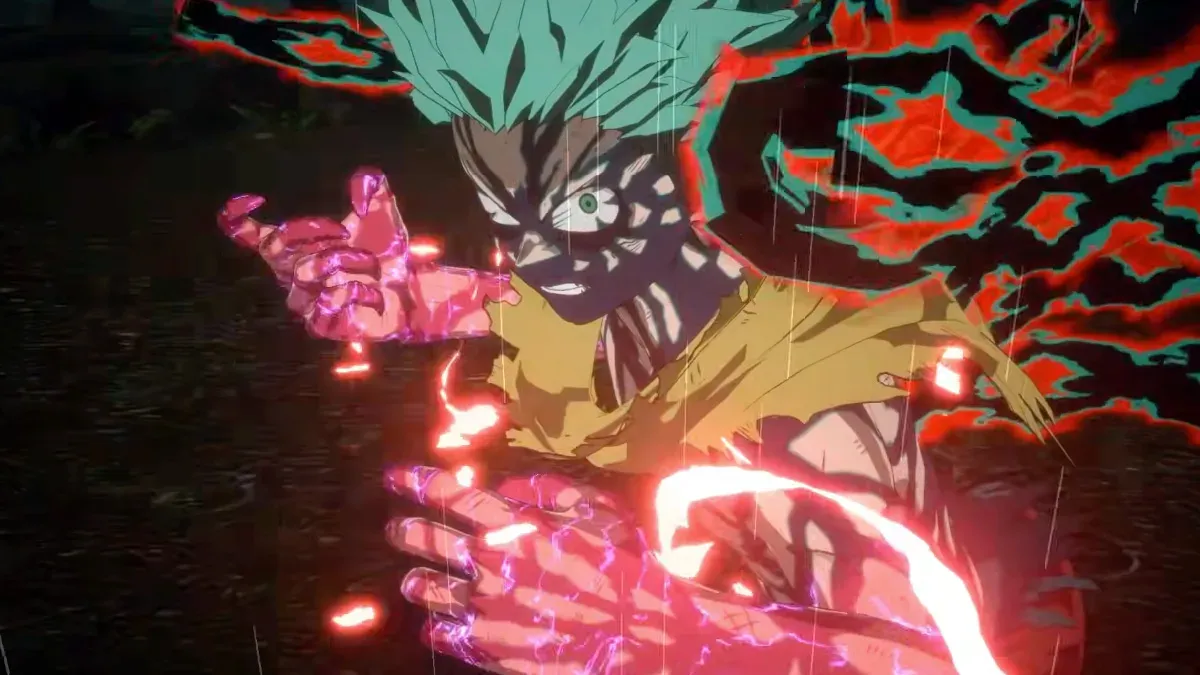 Interface e seleção de personagens em My Hero Academia