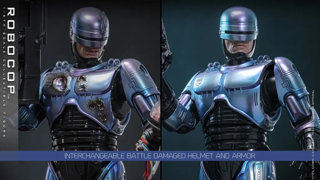 Partes da armadura de batalha intercambiável do RoboCop