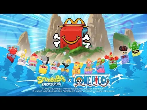 Luffy e Bob Esponja no crossover animado