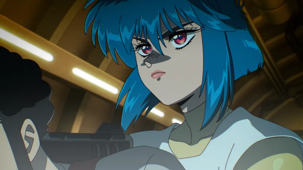 Ilustração da protagonista Motoko Kusanagi de Ghost in the Shell