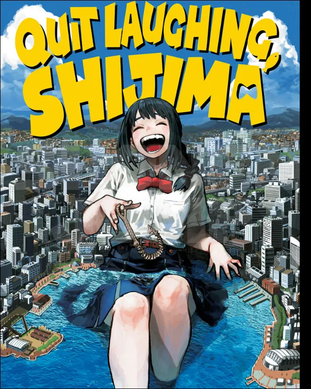Página colorida central de Quit Laughing Shijima