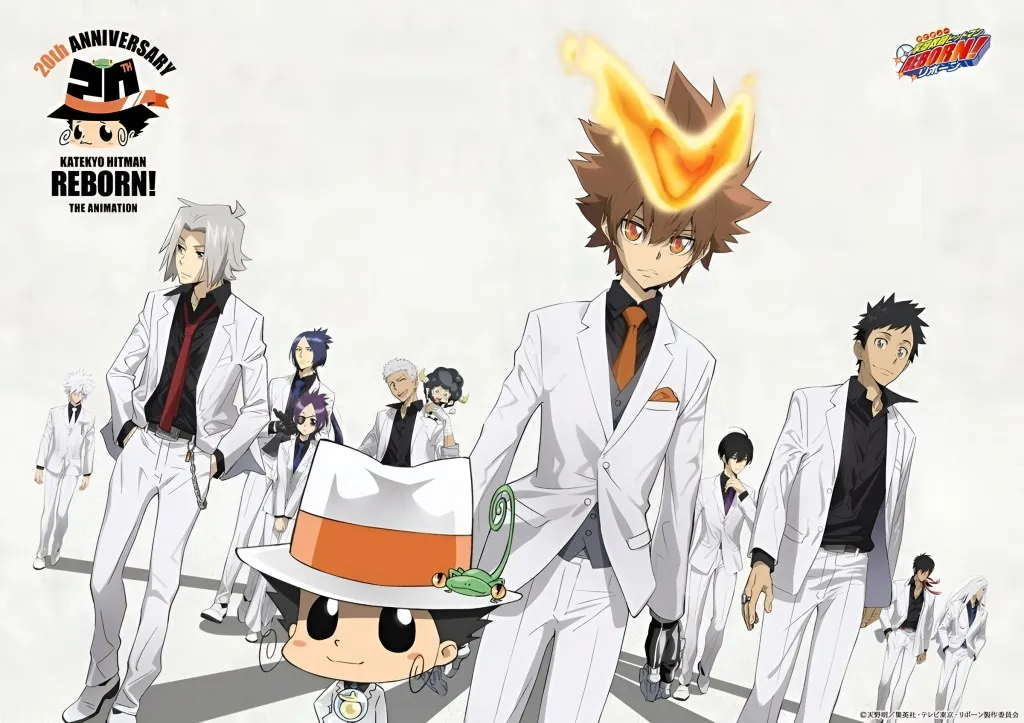 Personagem Tsuna Sawada de Katekyo Hitman Reborn! em cena do anime