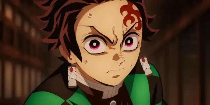 Tanjiro Kamado utilizando suas habilidades em Demon Slayer: Castelo Infinito