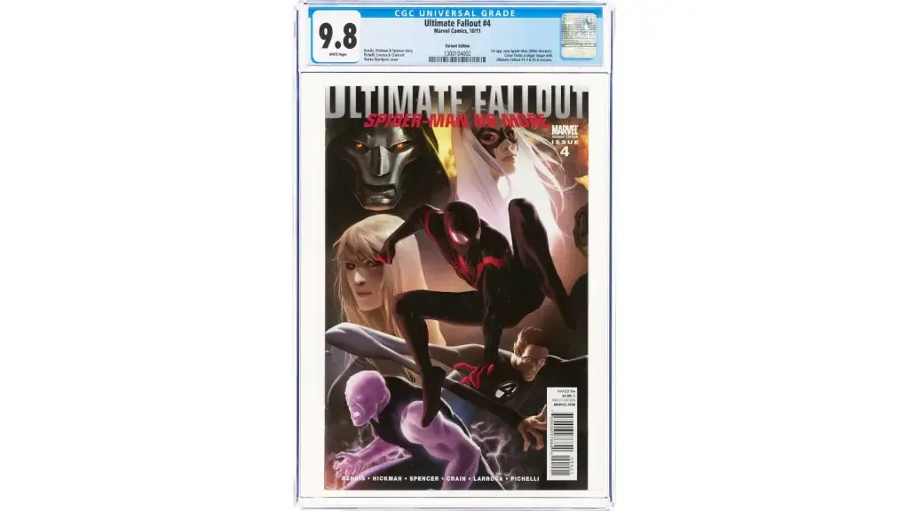 Capa da HQ Ultimate Fallout #4, com Miles Morales