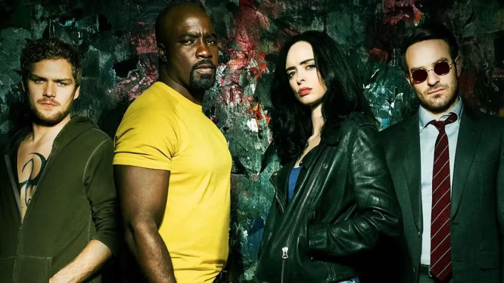 Os Defensores, com Luke Cage, Demolidor, Jessica Jones e Punho de Ferro